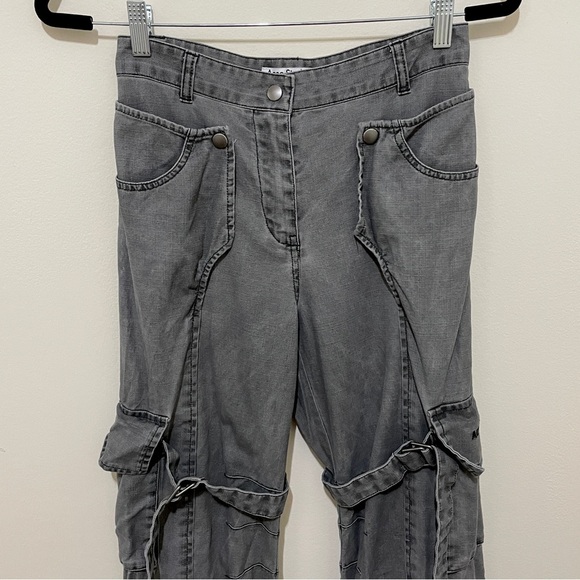 Acne Studios Gray Cargo Pants, Size 32 160/60A - Picture 3 of 13